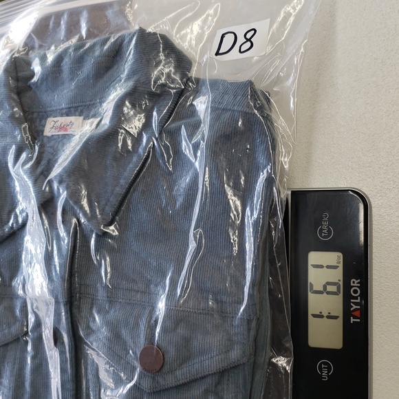 Faherty Corduroy Button Up Long Sleeve Blue Mini Dress Women's Size XS - Picture 13 of 13